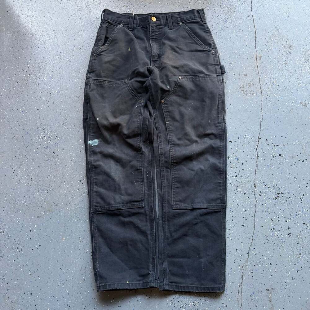 90s Faded Distressed Carhartt Double Knee Work Pants 30x30 - Picture 1 of 8